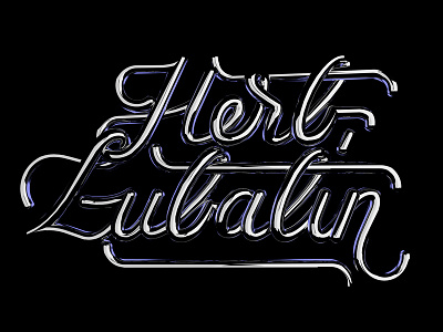Herb Lubalin 3d cgi chrome digital graphic illustration lettering type typography