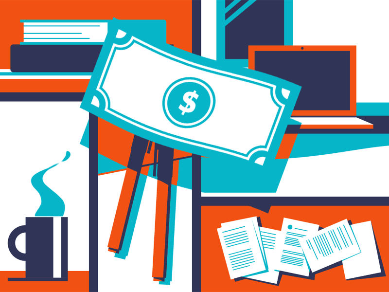 Freelance Pay animation digital editorial finance gif illustration money vector