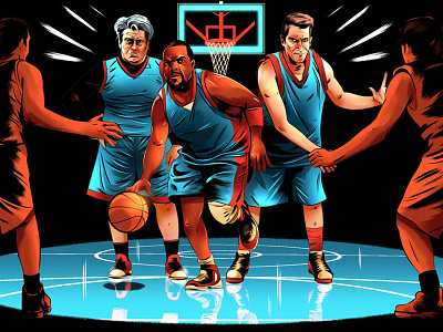 Basketball alexanderwells culture drawing editorial folioart sportillustration