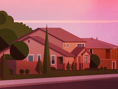 Lyft Header cityscape folioart illustration jamesgilleard silhouette sunrise