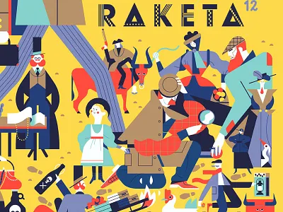 Raketa Cover bright character colorful digital folioart illustration owendavey raketa