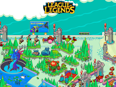 League Of Legends art design illustration leagueoflegends map