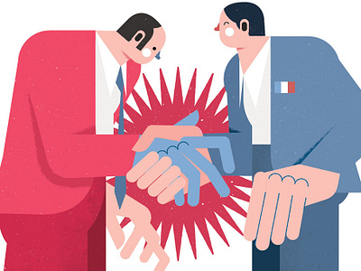 Modern World editorial france gqfrance illustration modernworld shakehands tiagogalo