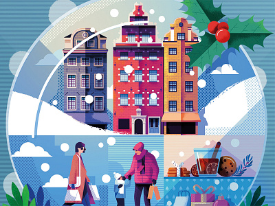Stockholm AW18 christmas digital editorial festive folioart graphic illustration maitefranchi winter