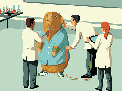 Guinea Pig animal conceptual digital editorial folioart illustration schmitz science stephan