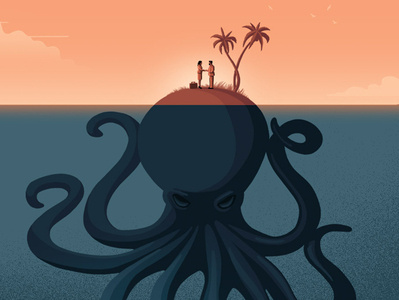 Offshore Tax Havens conceptual digital editorial finance folioart illustration island stephan schmitz