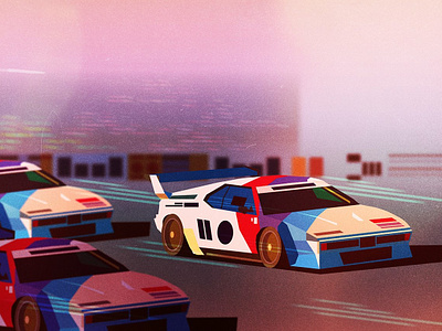 Fast Cars cars colour digital folioart graphic illustration james gilleard motion racing