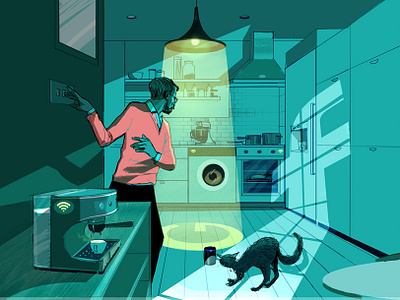 Internet Of Things alex green conceptual digital editorial folioart home illustration technology