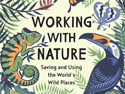 Working With Nature animals book cover botanical digital folioart illustration nature nick hayes publishing wildlife