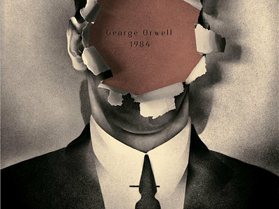 1984 book cover conceptual design digital folioart illustration karolis strautniekas publishing texture