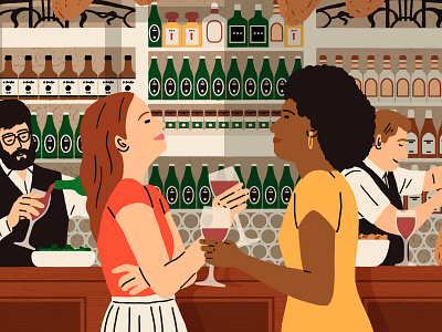 Seville bar character digital drink folioart friday illustration michael parkin spain travel