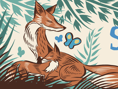 Spring birds digital folioart fox illustration nature nick hayes publishing spring wildlife