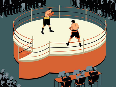 Debating Club boxing conceptual debate digital editorial folioart illustration stephan schmitz