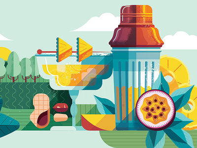 Sustainable Cocktails business digital drink editorial folioart fruit illustration landscape maite franchi