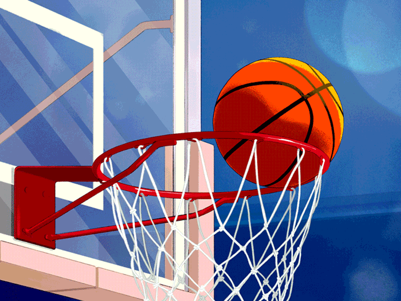 Slam Dunk animation basketball digital folioart gif illustration rebecca mock sport