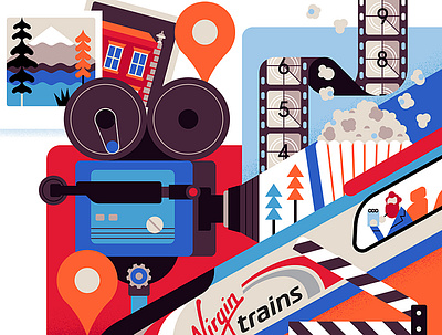 Sunday Times Virgin character digital editorial film folioart illustration owen davey travel