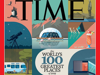 TIME cover digital editorial folioart illustration landscape peter greenwood travel vector