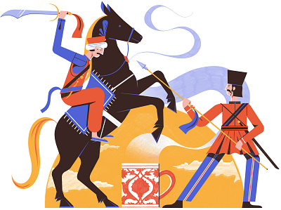 Turkish Coffee character coffee colour digital editorial folioart horse illustration michael driver