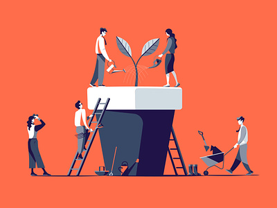 Water the Plant by Folio Illustration Agency on Dribbble