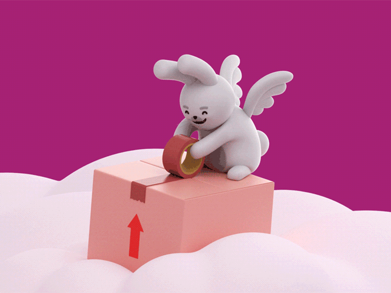 Task Rabbit advertising animation arcade studio character digital folioart gif humour illustration rabbit