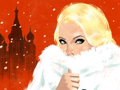 From Russia With Love character digital editorial film folioart illustration painterly russia winter woman