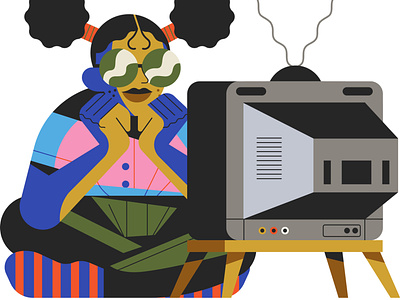 Favourite Movie character digital editorial film folioart illustration movie owen davey tv vector