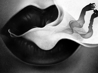 Smoke conceptual digital editorial folioart illustration karolis strautniekas shadow smoke texture