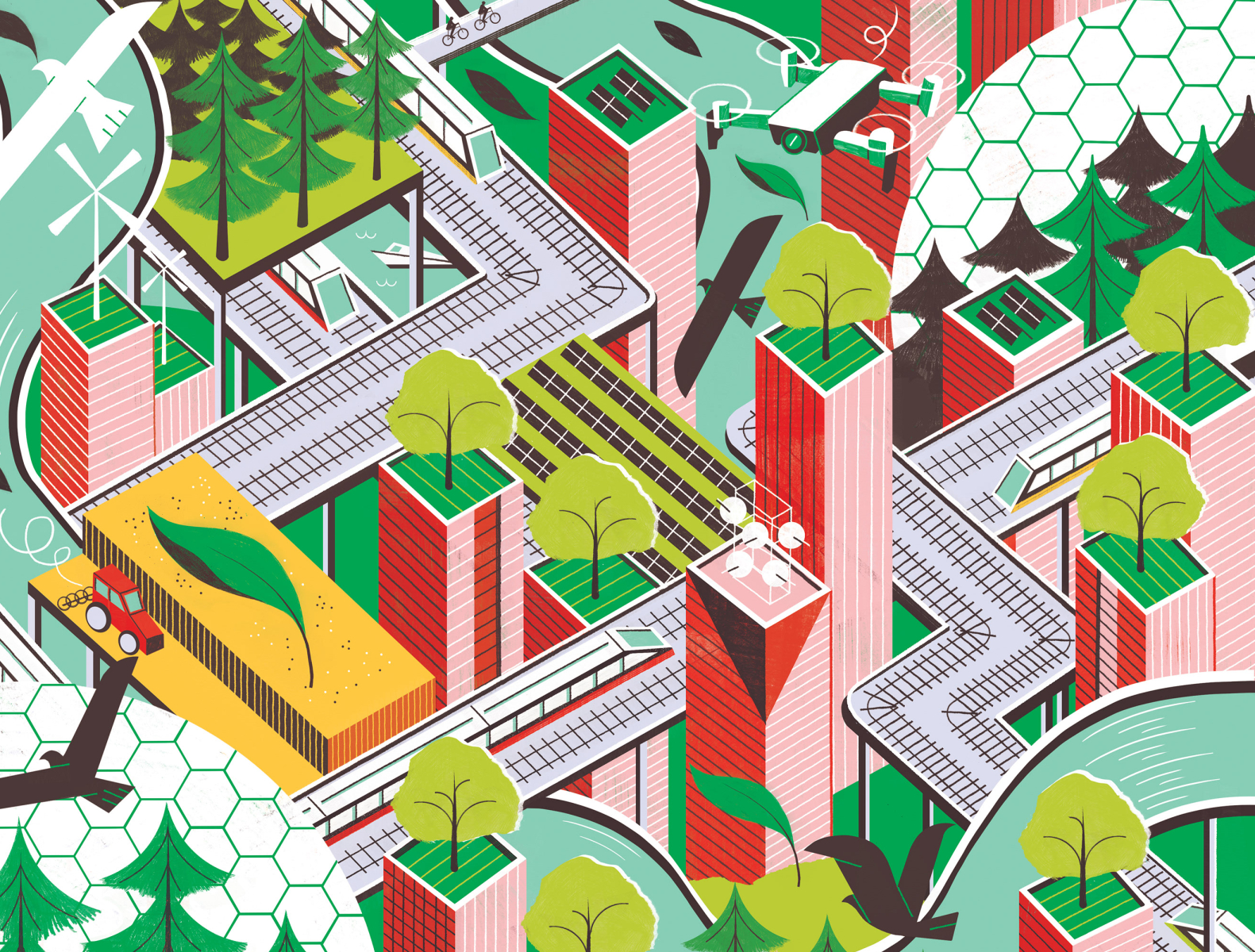 Future Cities by Folio Illustration Agency on Dribbble