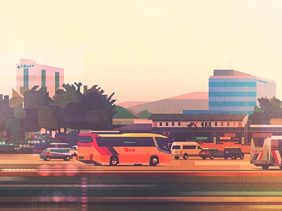 Car Park cars digital folioart glitch illustration james gilleard landscape texture travel urban