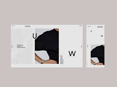 Uniform Wares. Watch website WIP design animation design landing page menu minimal mobile photography responsive type typography ui ux video website