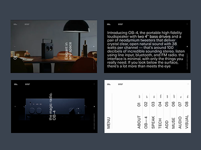Teenage Engineering WIP Homepage layouts animation design landing page menu minimal photography scroll type typography ui ux video website