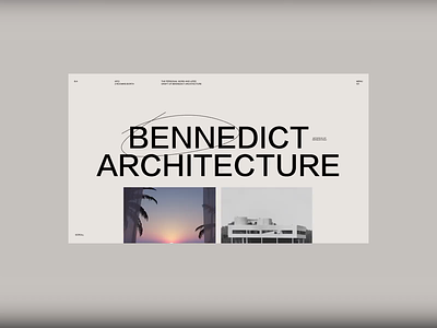 Architecture Homepage WIP animation highlight homepage menu minimal modern scroll simple type typography ui ux video website
