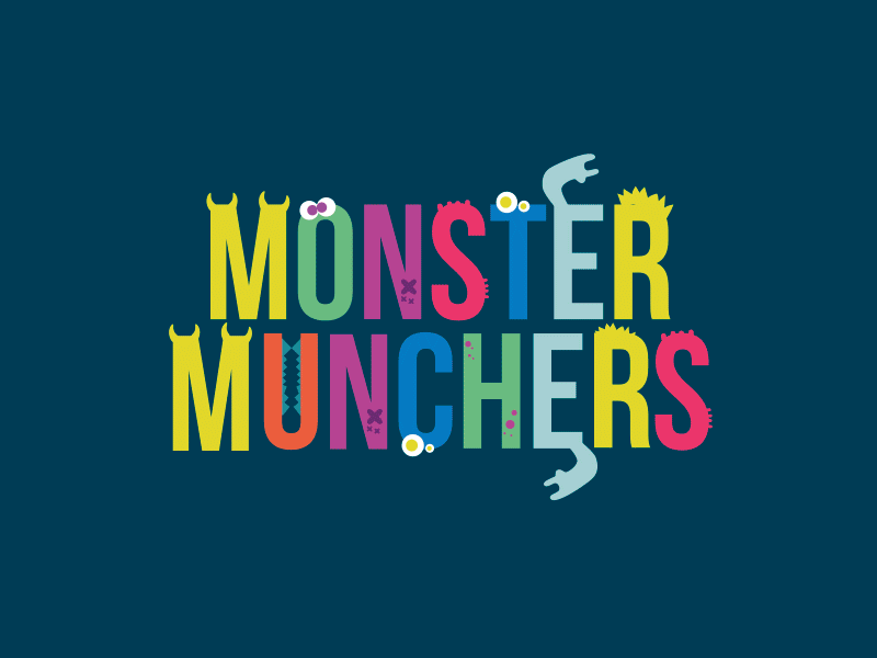 Monster Munchers Identity color design illustration typography ux design