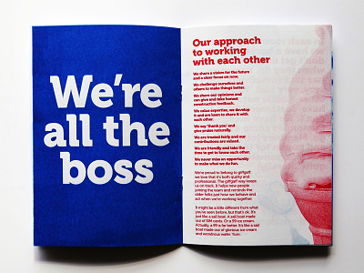 The little book of giffgaff blue design editorial red risoprint screenprint typography
