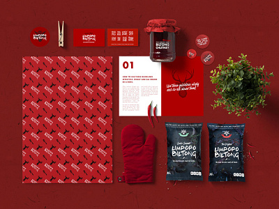 Limpopo Biltong branding design flat design futura identity red t shirt. digital typography ux website design