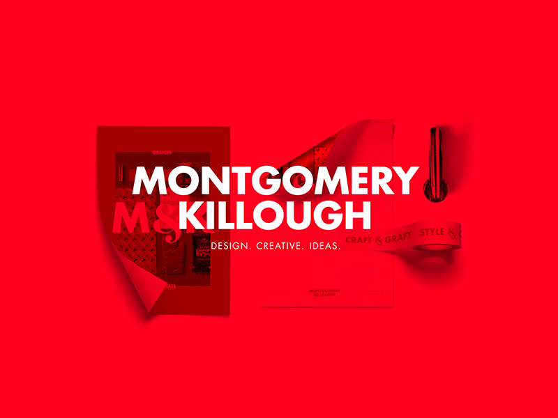 Montgomery Gif Animation black branding design flat design futura inspire mandk montgomerykillough red typography ux white