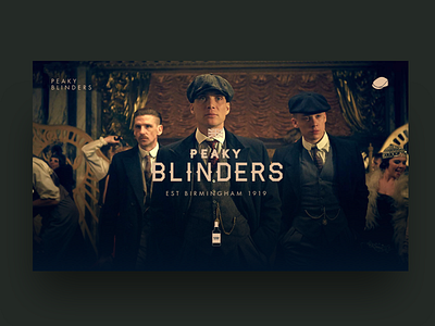 Design UI - 003 Landing Page. Peaky Blinders 003 dark design design ui flat cap flat design landing page peaky blinders title typography ux video