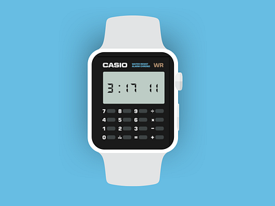 Daily UI 004 — Calculator 004 apple watch buttons calculator casio daily ui flat design retro stranger things ux watch