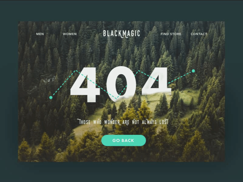 404 Page — Daily UI - Forest Map