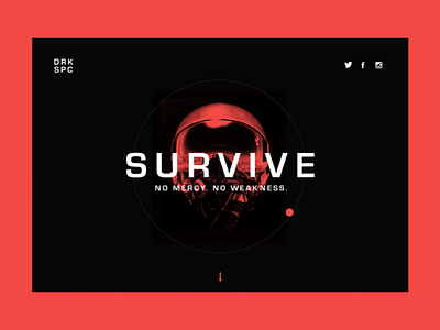 Daily Ui — 014 Count Down. Survive. Alien animation black daily ui dark gif red social social media space helmet typography ui design ux design