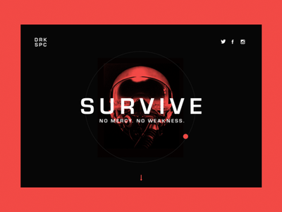 Daily Ui — 014 Count Down. Survive. Alien animation black daily ui dark gif red social social media space helmet typography ui design ux design
