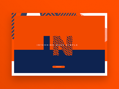 Intern — Web App blog button contrast flat design intern landing page orange pattern web app