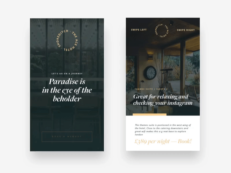 Ace Hotel — Mobile Responsive Landing Page