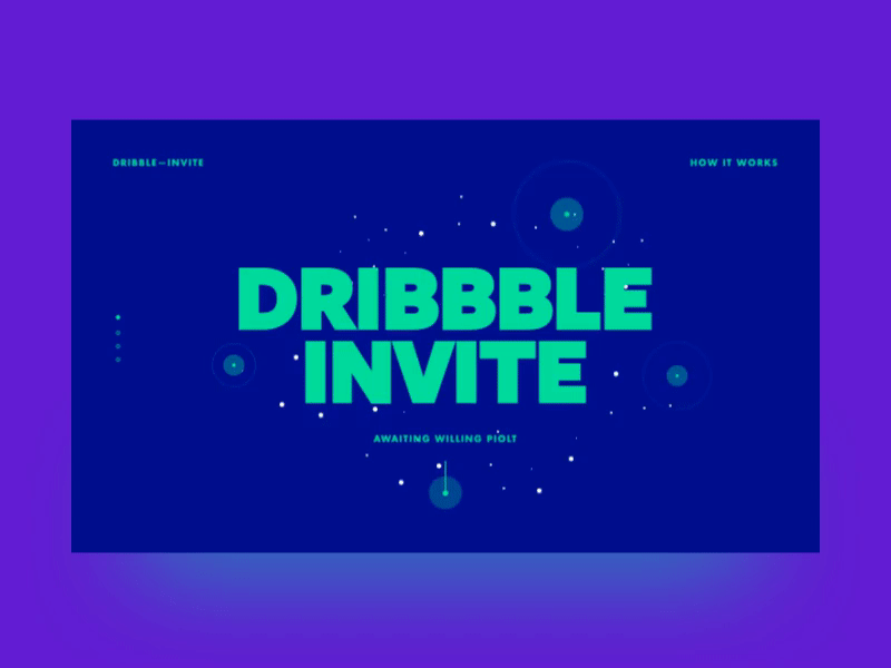 DRIBBBLE INVITE! — Step up Cadetes Landing page alien animation button colour dribbble flat design gif invite landing page typography ui ux