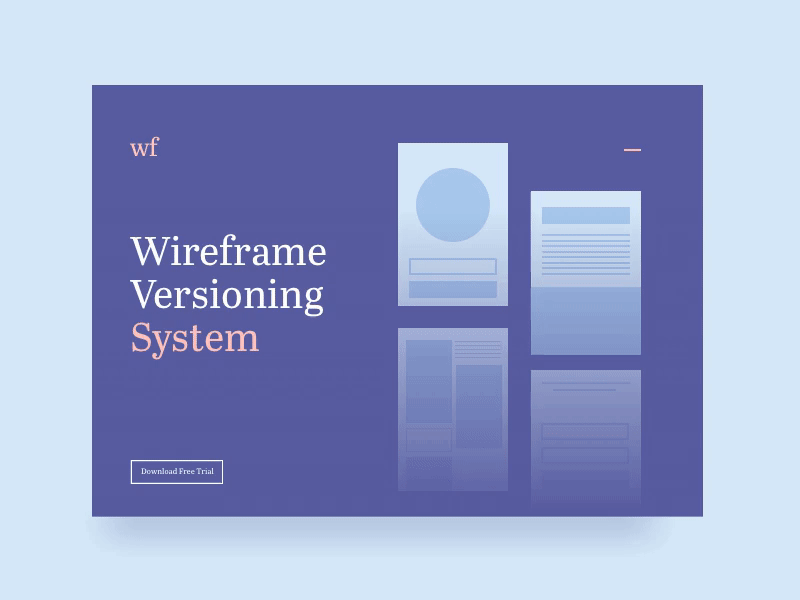 WF — Wireframing App. Colours animation blue button colour gif landing page pink test type vector website wireframe