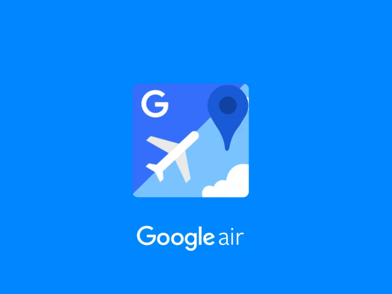 Google Air — App Icon animation app app icon app icons blue clouds flat design gif google googleair illustration logo mobile uiux vector