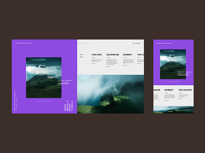Online responsive visual diary animation branding design desktop frame landing page menu mobile photography purple type typography ui ux website