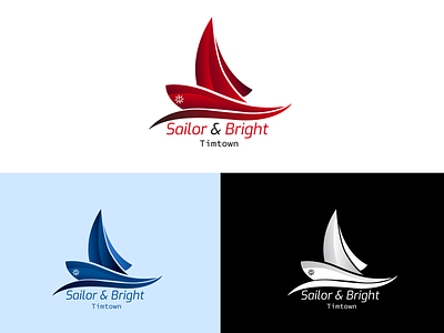 Sailor and Bright icon illustration logo design vector