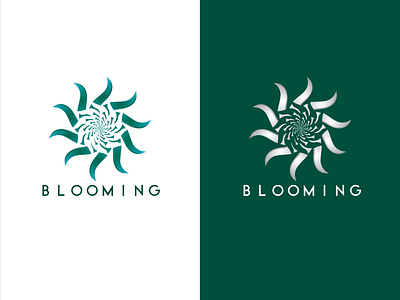 Blooming gradient color logo illustration logo logo design logo designer vector