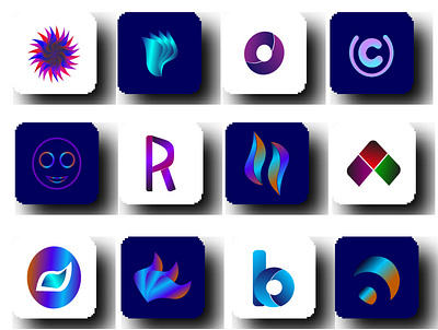 abstract logo branding design freelancing gradient color logo icon illustration logo logo design logo designer logotype software company logo